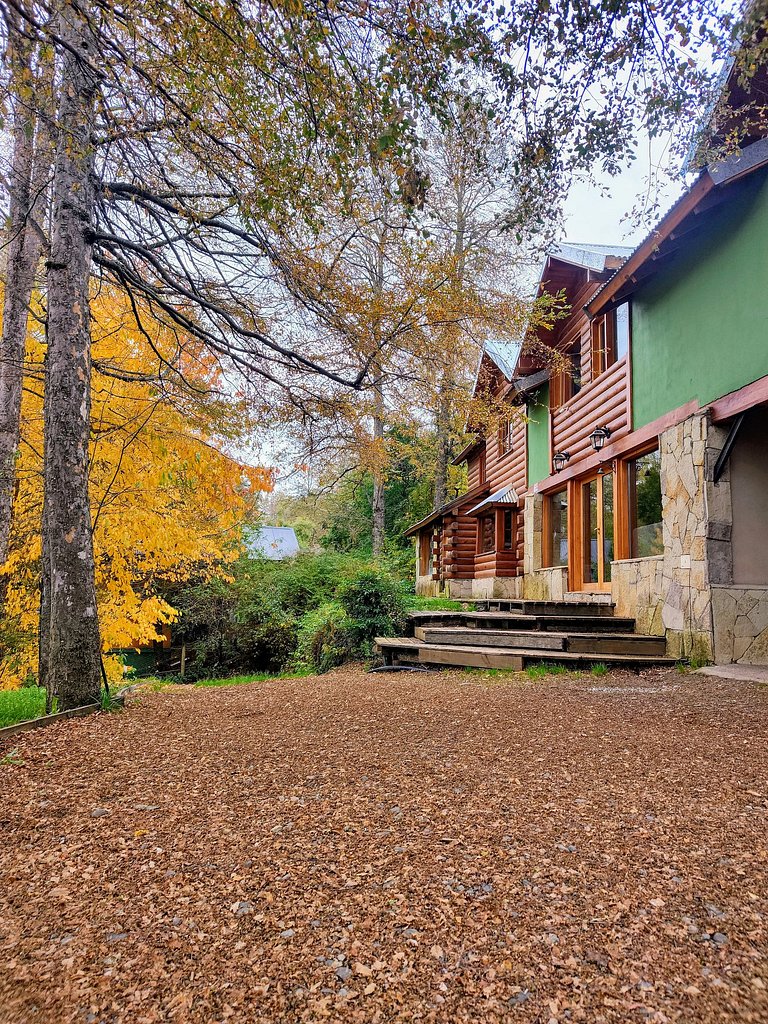 Cabaña rodeada de bosque nativo para 12 c parrilla