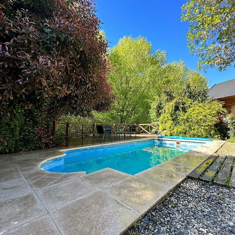 Cabañas con pileta climatizada junto al río