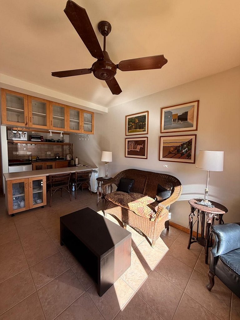 Departamento con pileta climatizada para 2