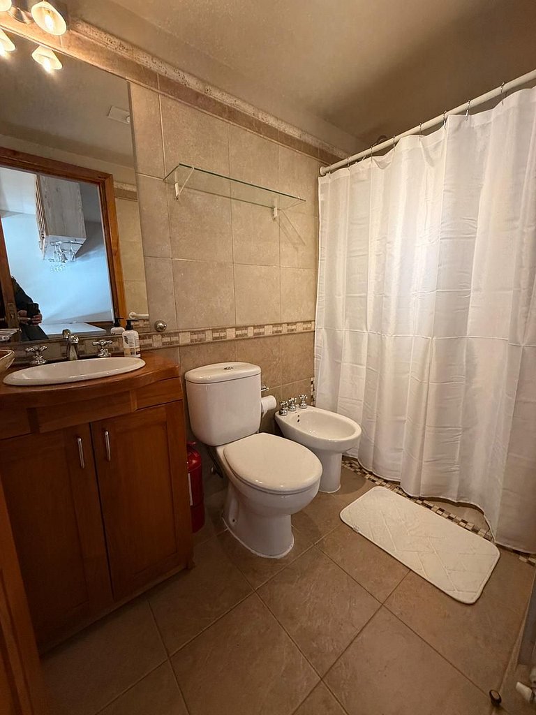 Departamento con pileta climatizada para 2